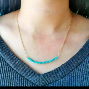 Turquoise gold necklace